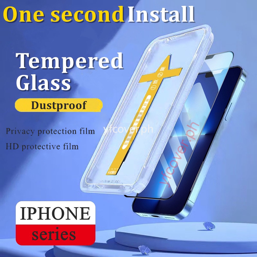 Easy Install HD Transparent Tempered Glass Clear Screen Protector For
