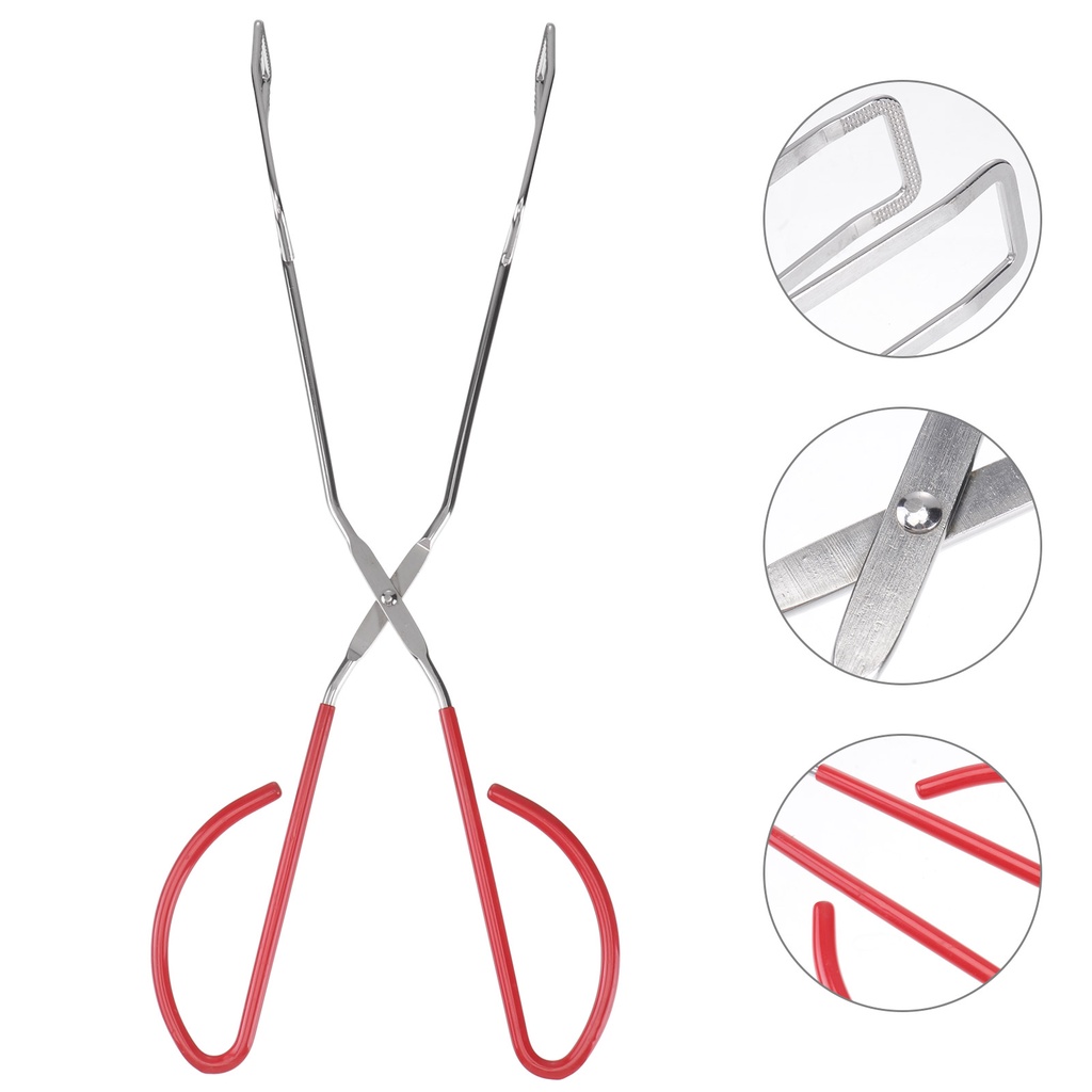 Tongs Barbecue Fireplace Scissor Log Metal Grabber Firewoodduty Heavy