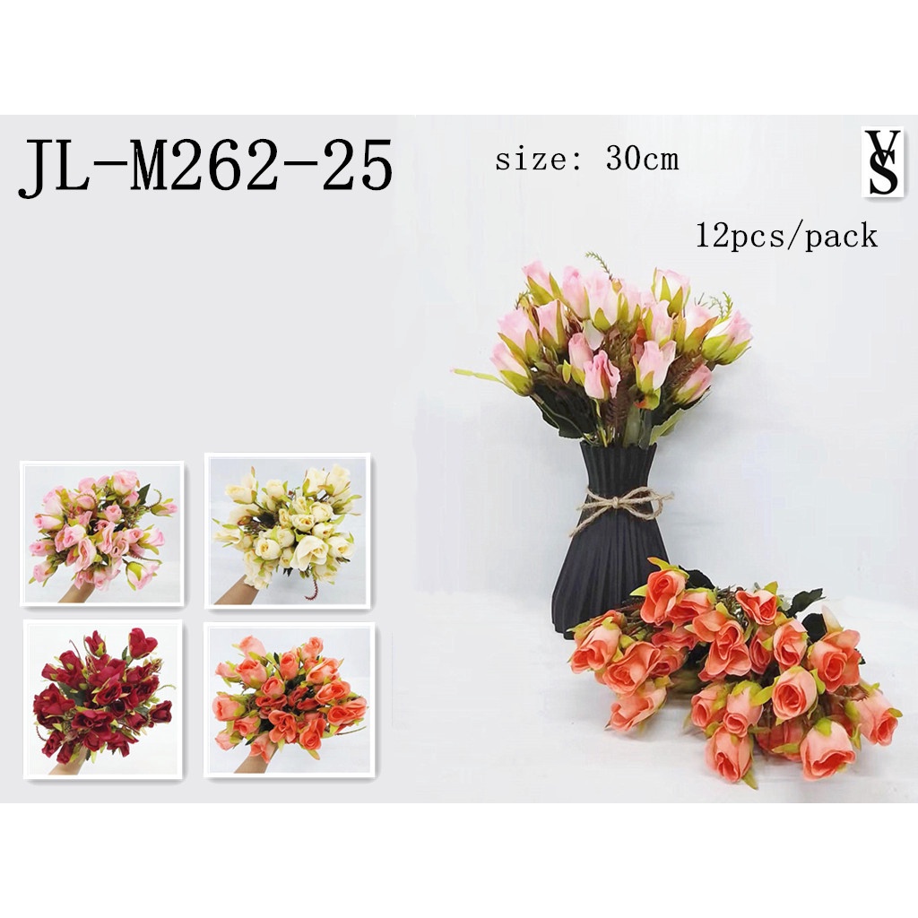[VS] ARTIFICIAL DECORD FLOWER SILK FABRIC FAKE BUNCH FLOWER (JLM262 M263 SC085) Shopee