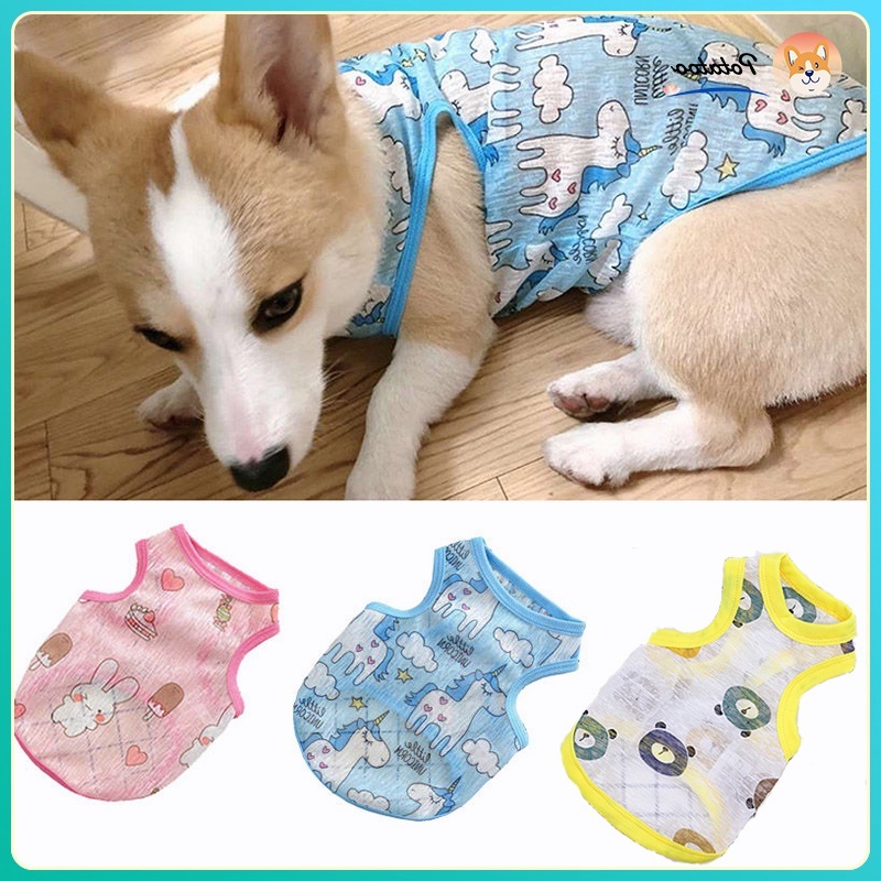 Dog clothes Lovely Cat Dog Clothes Summer Pet Vest Comfortable ...