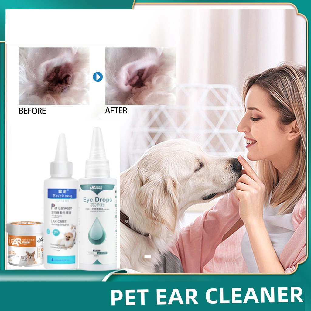 Pet ear drops cat dog mites odor Removal ear drop Infection solution