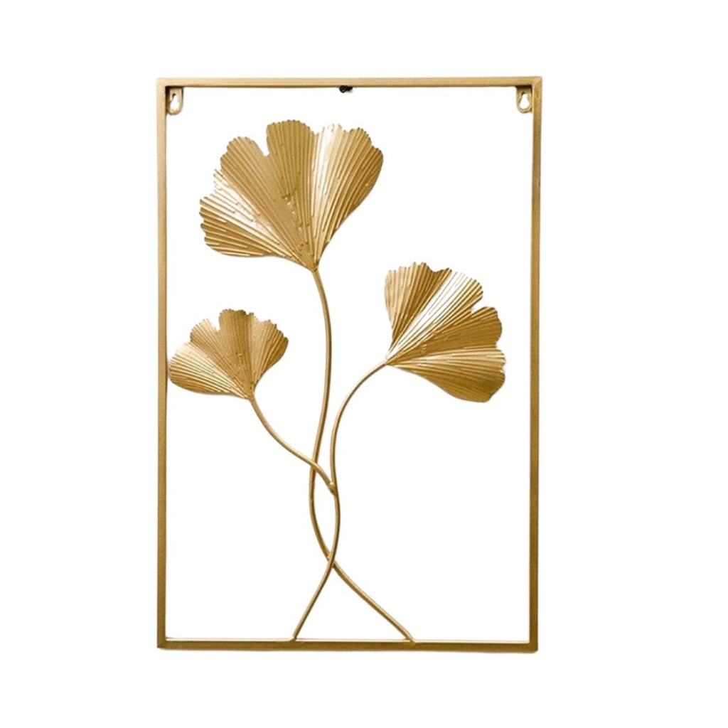 ProGear | Nordic Modern Design Golden Metal Wall Decor with Frame 60x40cm