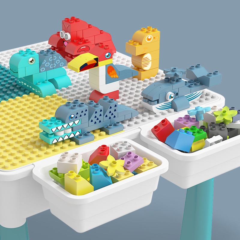 Multi-function table BasePlates Small Bricks compatible Multifunction Collection Board Game
