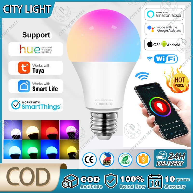 CLMall WiFi Smart RGB Bulb Light 7W/9W Smart LED Light Bulb Smart Home