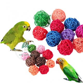 SUPY>1pcs Pet Bird Toys Chewing Toys Bird Rattan Ball Toy For Parrot Budgie Parakeet Cockatiel Chewing Playing Toys Parrot Cages Toys