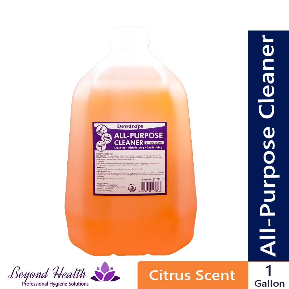 Dewdrops AllPurpose Cleaner Citrus Scent 1 Gallon(3.79L) Shopee