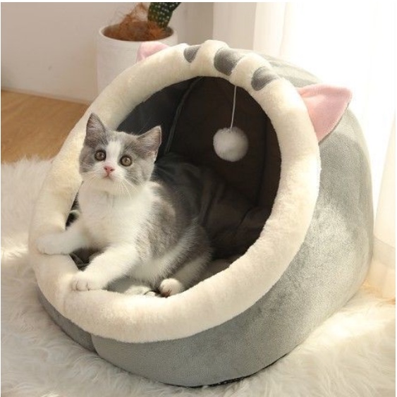 （COD) Cat Bed Cartoon Pet Bed Foldable Removable Washable Pet Sleeping Bed for Cat Dog House #4
