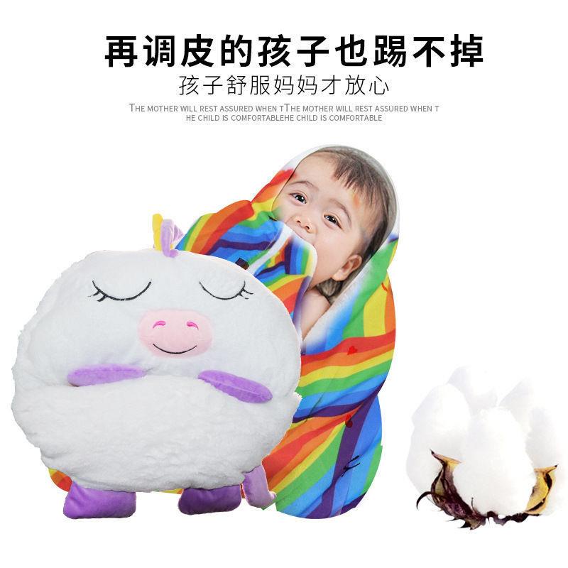 Children Multifunctional Kick-Proof Quilt happy nappers Cartoon Sleeping Bag Pillow Zipper Animal Autumn Winter Style