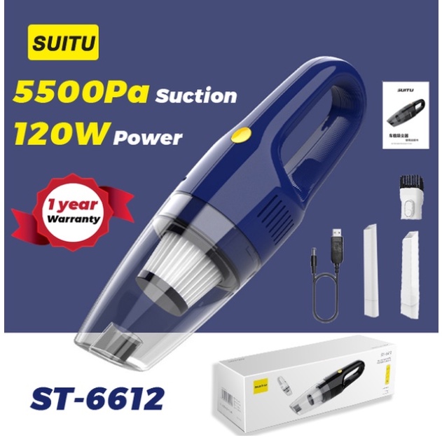 SUITU Car Vacuum Cleaner Wireless ST6612 120W 8kPa Portable Handheld
