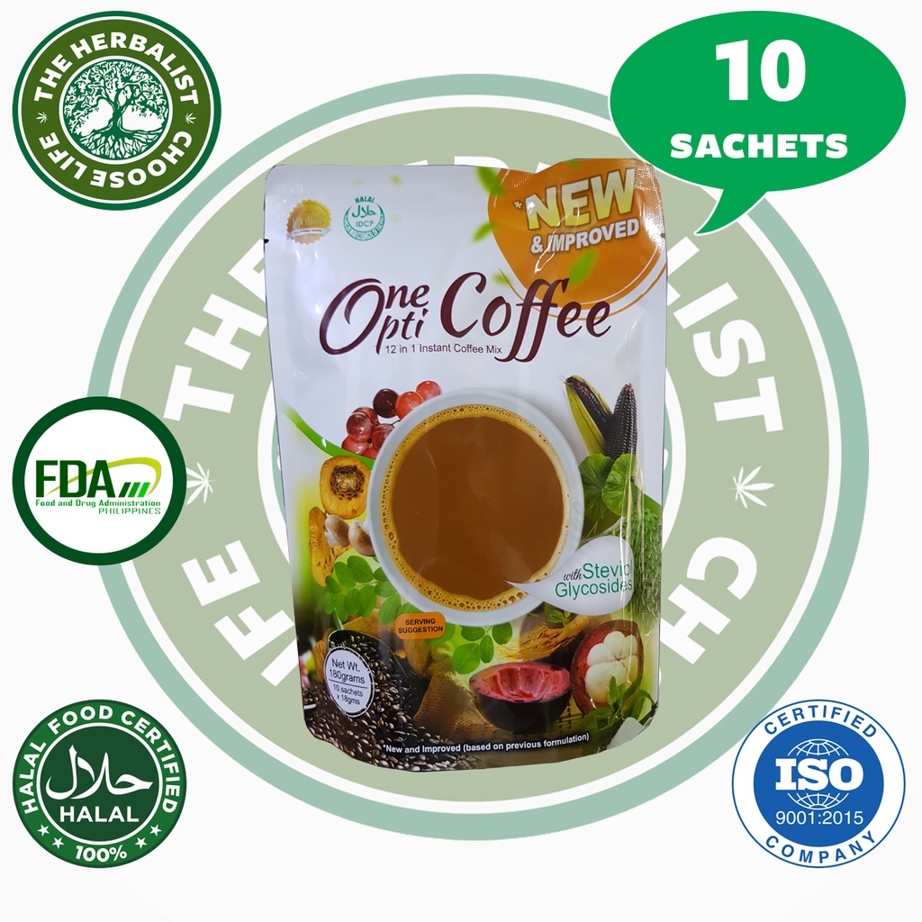 One Opti Coffee 12 in 1 Instant Coffee Mix with Steviol Glycosides (10