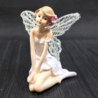 Fairy Garden Miniature White Flying Flower Angel Figurine Diy Home Decoration Crafts Micro Landscape #3