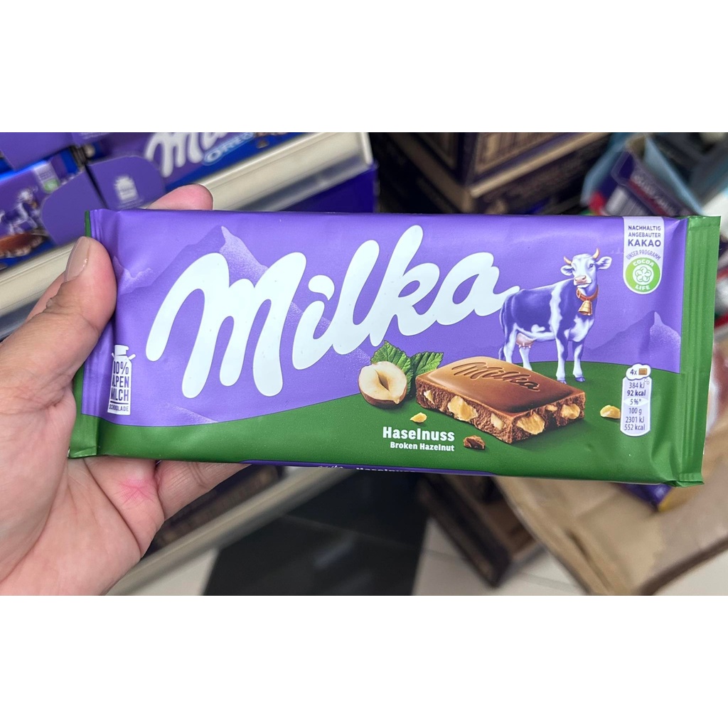 MILKA HAZELNUT CHOCOLATE BAR 100g Shopee Philippines