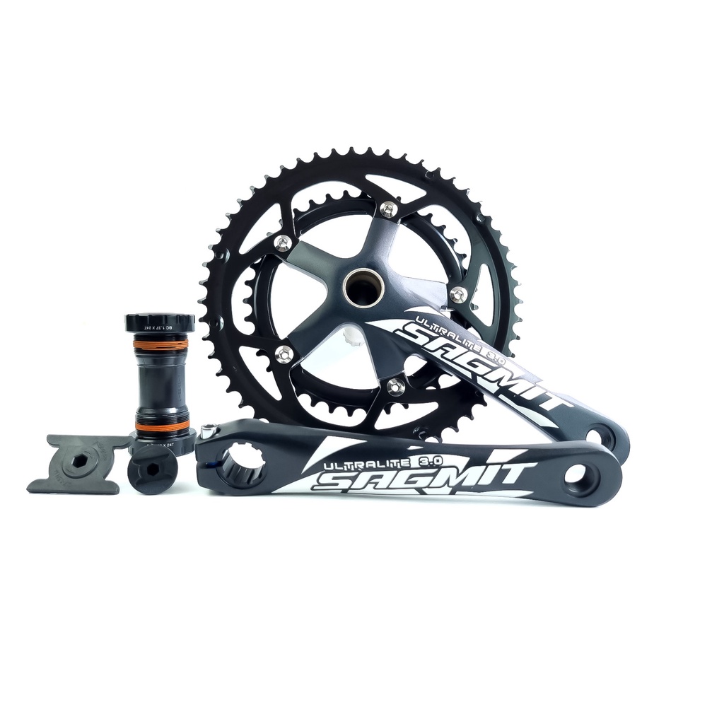 BKAT Sagmit Ultralite 3.0 Hollowtech Crank Set w/ Bottom Bracket 53/39T ...
