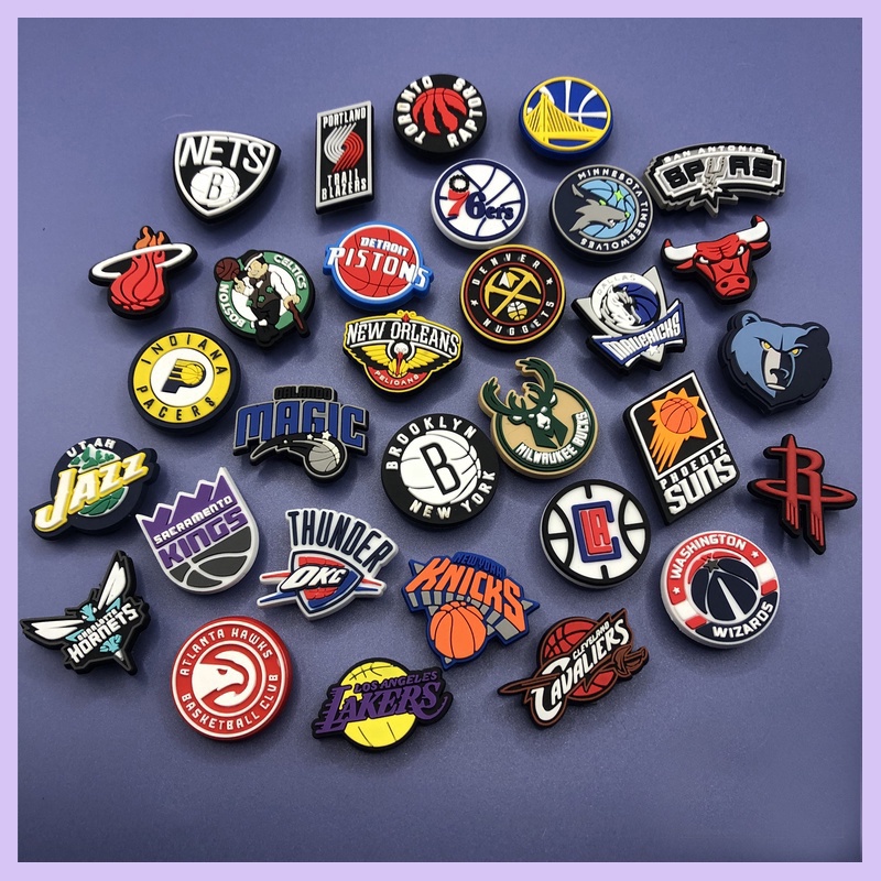 NBA Team LOGO Charms Crocs shoes accessories Crocs Jibbitz set buckle
