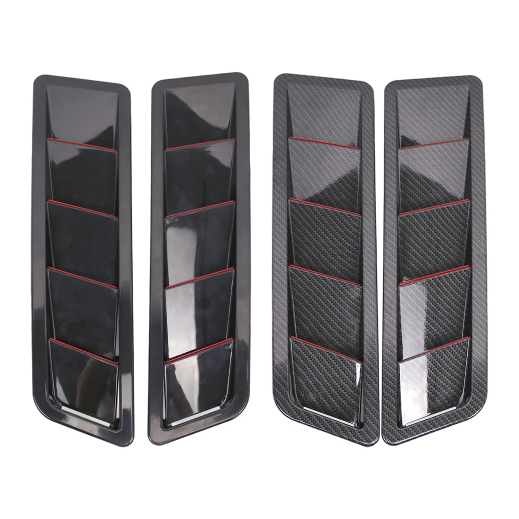 Car Hood Vent Scoop Kit Louver Intake Vents Cover Fitment
