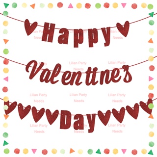 𝐋𝐢𝐥𝐢𝐚𝐧 𝐏𝐚𝐫𝐭𝐲 𝐍𝐞𝐞𝐝𝐬 NEW happy valentines day banner valentine decorations #2