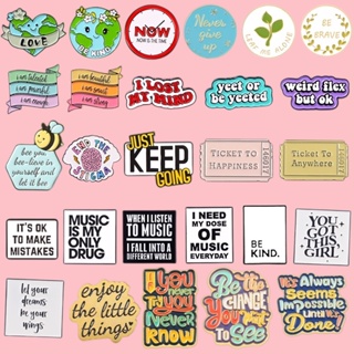 'enjoy The Little Things 'Enamel Lapel Pins 'if Youo Never Try You Never Know' Badge Brooches Jewelry for Backpack Girls Women Clothes #1