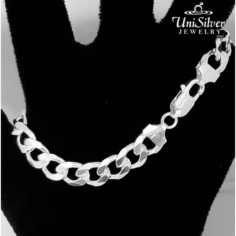 Unisilver 925 Sterling Silver Men's Bracelet (MBP12031080) Shopee