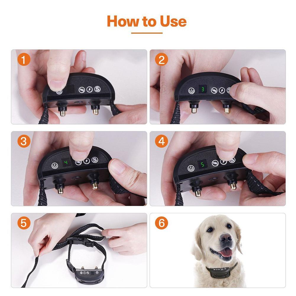 Dog accessoriesln stockPet Dog Anti Bark Guard Waterproof Auto Anti Humane Bark Collar Stop Dog Bar