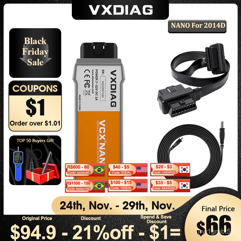VXDIAG NANO VVDIAG 2014D Dice Car Professional Diagnostic Tools Auction