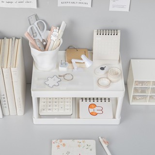 2 Layers Cosmetics Storage Rack Office Shelf Desk Organizer Stationary Container Sundries Stand #6