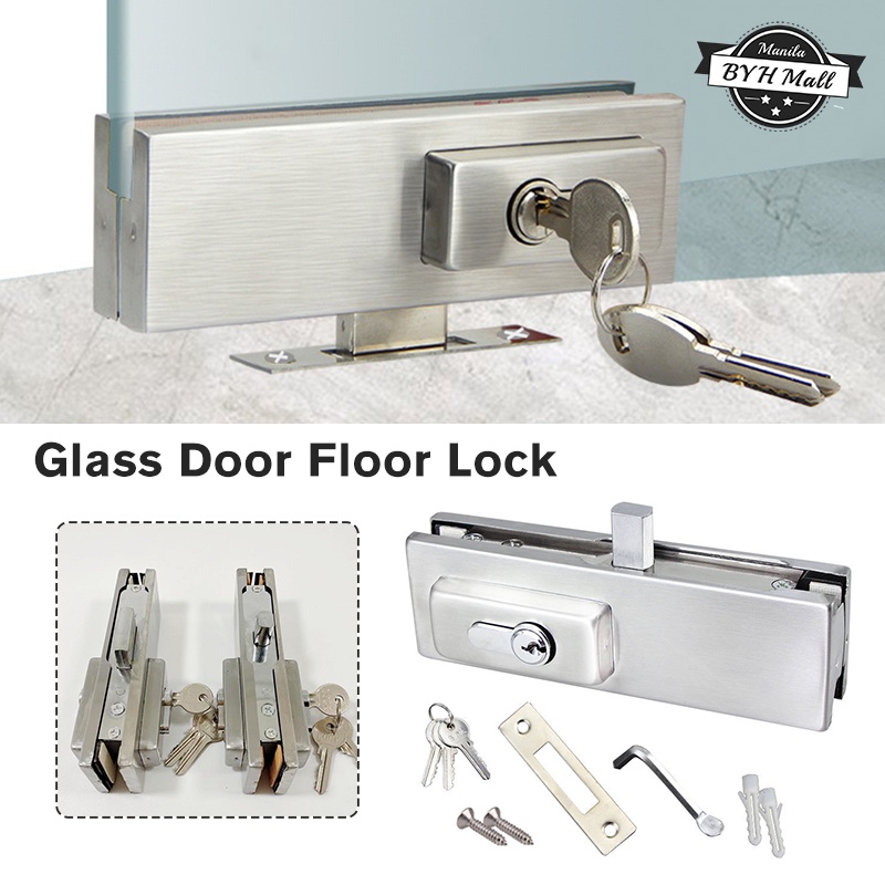 Glass Door Floor Latch, Stainless Steel Glass Door Lock For Window