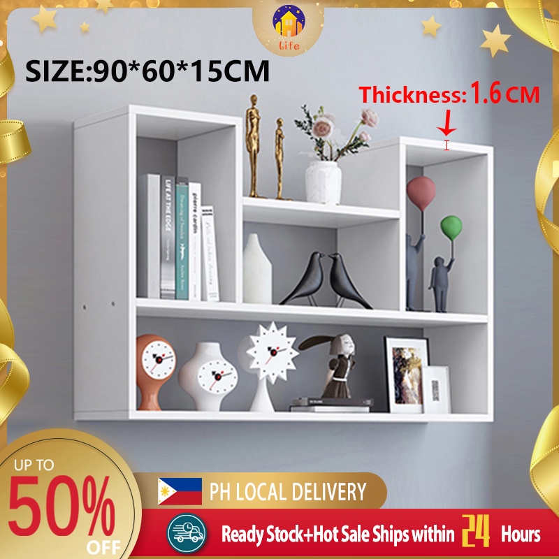 Wooden Wall Shelf Hanging Wall Hang Wall Mounted Simple Decoration DIY Shelf Wall