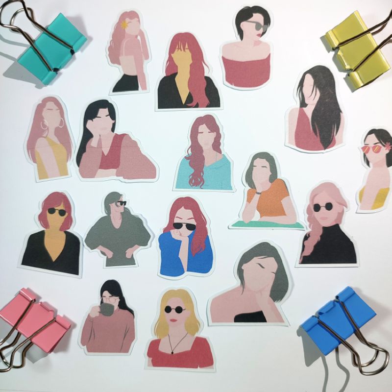 Pcs Aesthetic Girl Stickers By Glenderella Shopee Philippines