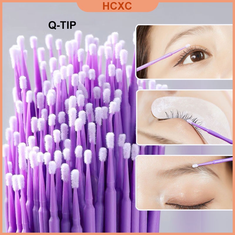 Eyelash Swab Cleaning Wand Bag Small Tip Nano Cotton Swab to Remove