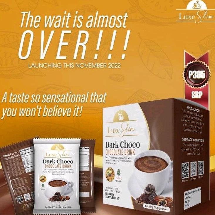 LUXE SLIM DARK CHOCO CHOCOLATE DRINK Shopee Philippines