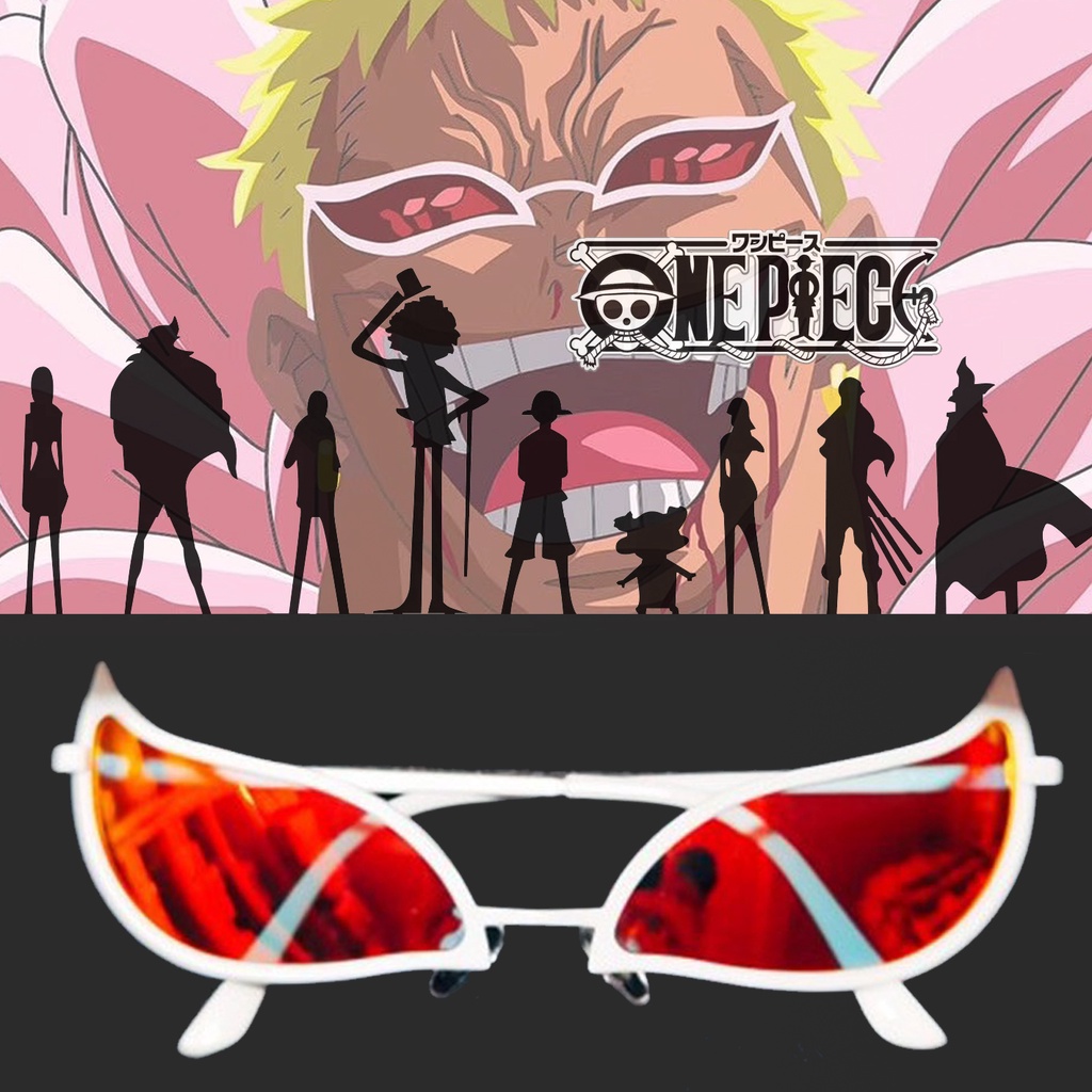 Anime One Piece Glasses Donquixote Doflamingo Eyewear Sunglasses Pikachu Halloween Cosplay 4587