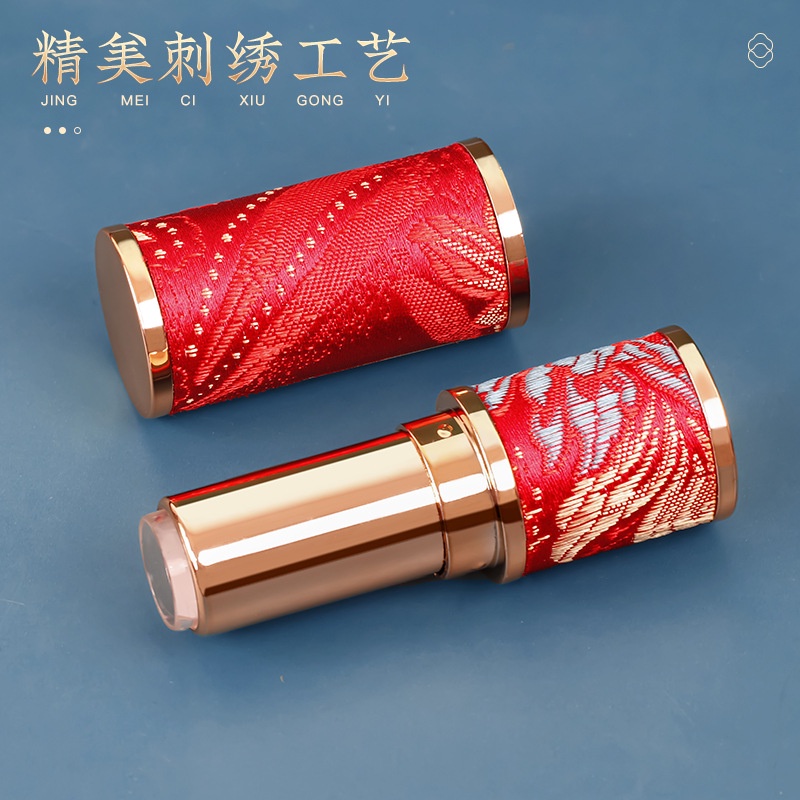 Lipstick Tube National Trendy Fabric Embroidery Empty makeup packing