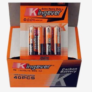 ✶☎Kingever King Ever Extra Heavy Duty AA or AAA 3A/2A Battery 40pcs Batteries 10 Pack 1 Box