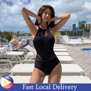 One-Piece Swimsuit Sexy Bikini Cover Belly Slim Halter Female Small Breasts Gathere for Women