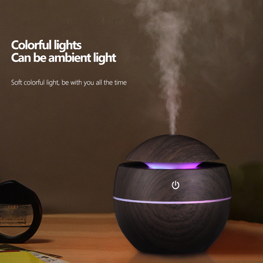 ln stockNEW130ML USB Aroma Diffuser  Ultrasonic Cool Mist Humidifier Air Purifier 7 Color Change L