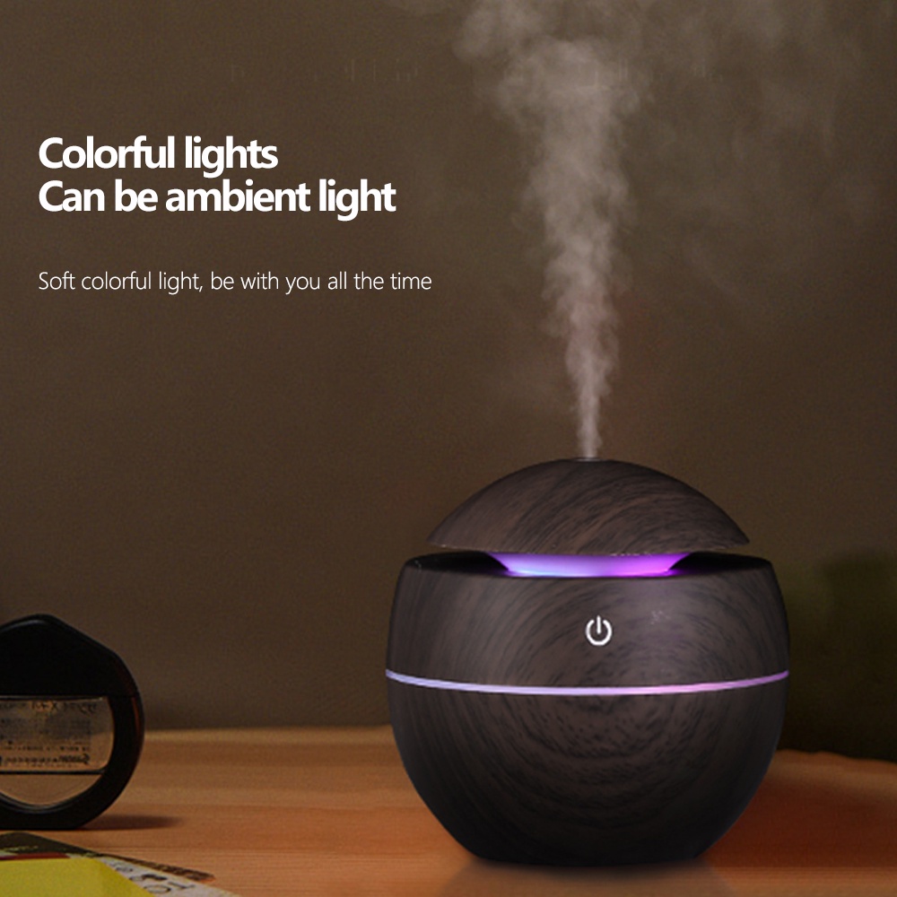ln stockNEW130ML USB Aroma Diffuser Ultrasonic Cool Mist Humidifier Air Purifier 7 Color Change L