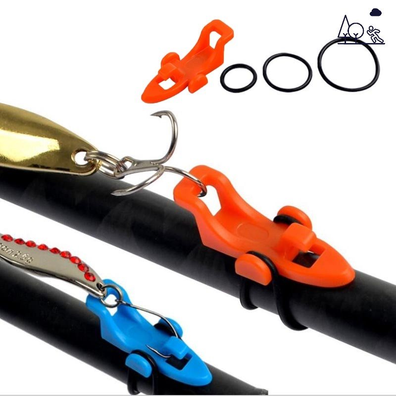1Set Fishing Hook Keeper / Lure Bait Holder With Rubber Rings for