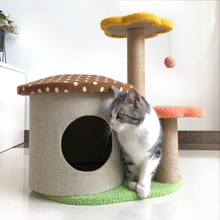 ∈✶Three-layer mushroom cat climbing frame high-end multi-layer large cat climbing frame pet cat litt