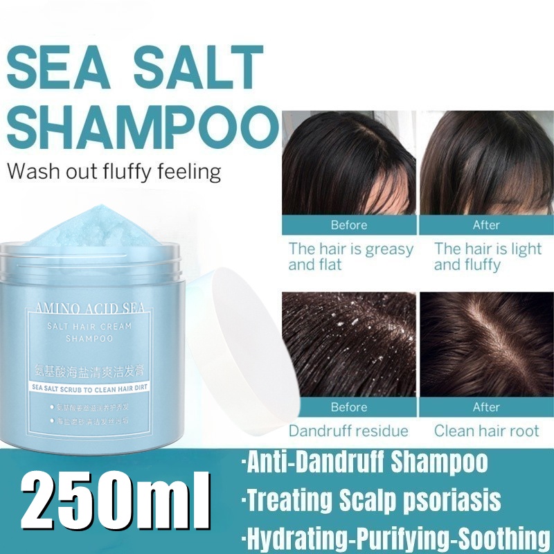 Sea Salt Rose Scalp Scrub To Oil Fluffy Refreshing Scalp Shampoo Scalp