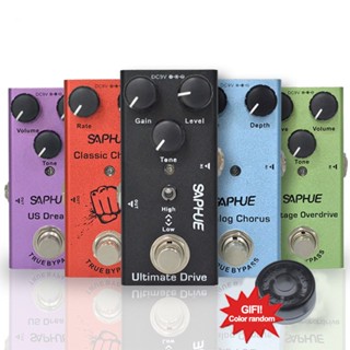 SAPHUE Electric Guitar Pedal Vintage Overdrive/Ultimate Drive/Crunch Distortion/US Dream/Classic Chorus/Vintage Phase/Analog Chorus/Digital Delay/Tremolo/Analog Delay