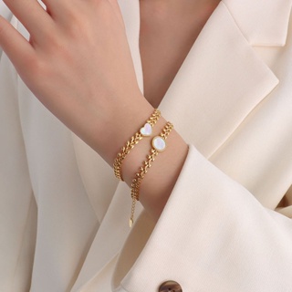 Jewellery Bracelets Hand Chains tarnish free bracelet Star Clover Bracelet 18k gold plated stainless steel waterproof 