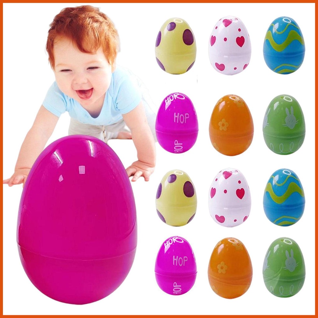 Easter Surprise Eggs 12 PCS Assorted Colors Easter Toy Eggs Easter Eggs