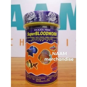 ✲OF Super BloodWorm 100% fresh jumbo size blood worms highly nutritional fish food w/ multi vitamins