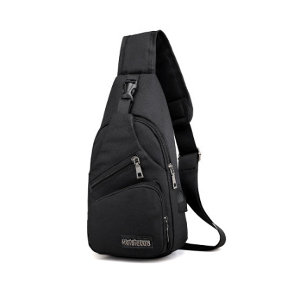 NEWMale Shoulder Bags USB Charging Crossbody Bags Men Anti Theft Chest Bag School Summer Short Trip
