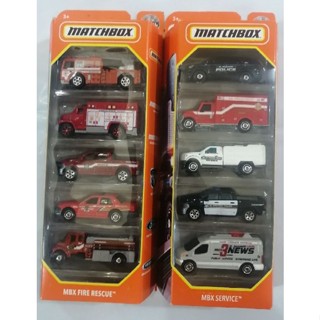 Matchbox 5 Pack Rescue Fire Truck Police Ambulance Ford Interceptor ...