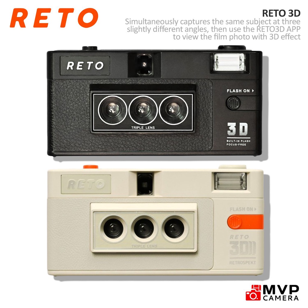 RETO 3D Classic Black and RETO3D X Retrospekt Limited Edition White