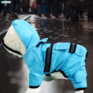 [Ready Stock] Pet Transparent Raincoat Hooded Rainy Day Must-Have Dog Outing Small Medium Large Rainco
