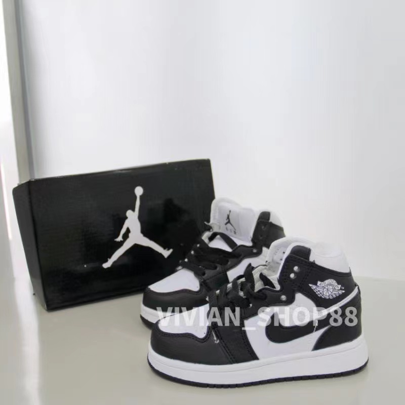 COD new Nike Air Jordan 1 for kids shoes high cut for kids shoes leather sports shoes for kids #523