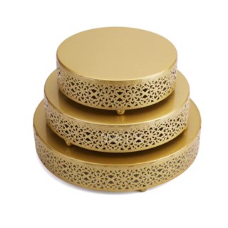 Wedding Cake Stand Decoration Party Mirror Tray Dessert Electroplate Gold Cupc