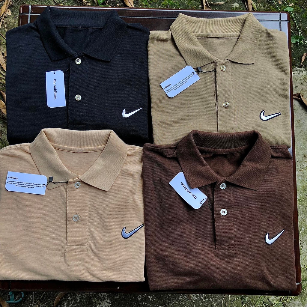 Rang uitdrukking skelet Premium Nike Swoosh Polo Shirt (Iron On Patches) | Shopee Philippines
